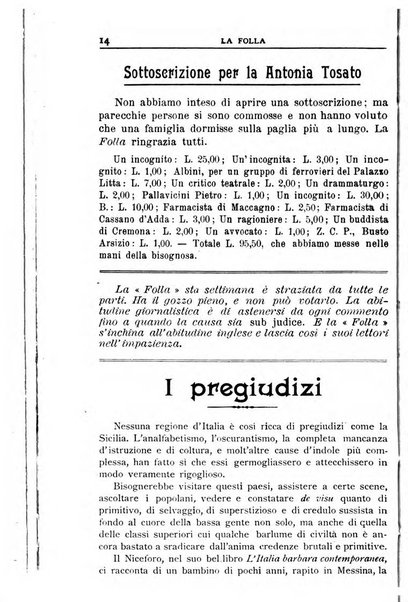 La folla periodico settimanale illustrato