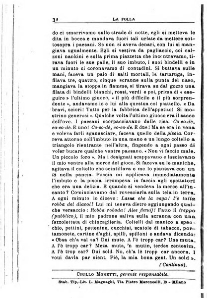 La folla periodico settimanale illustrato