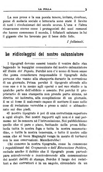 La folla periodico settimanale illustrato