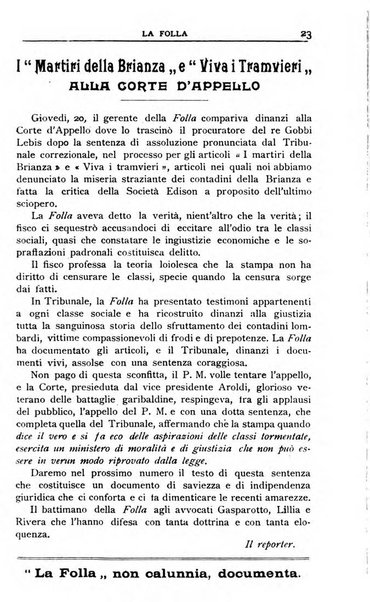 La folla periodico settimanale illustrato