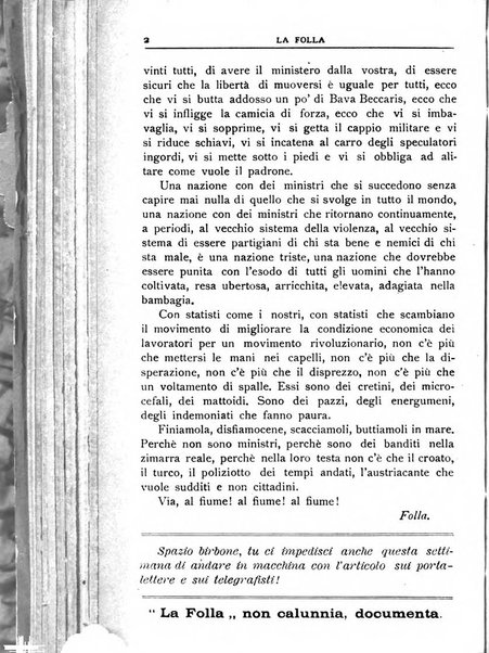 La folla periodico settimanale illustrato