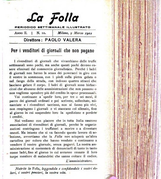 La folla periodico settimanale illustrato