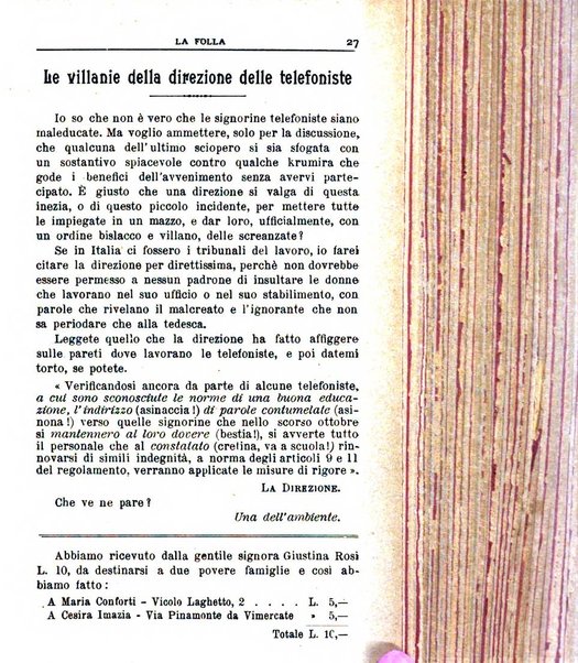 La folla periodico settimanale illustrato