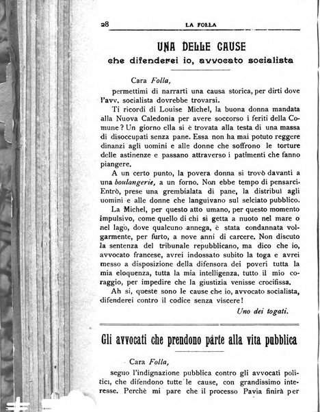 La folla periodico settimanale illustrato