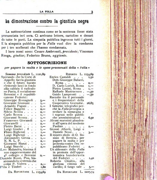 La folla periodico settimanale illustrato