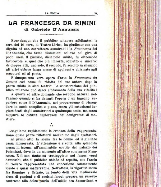 La folla periodico settimanale illustrato