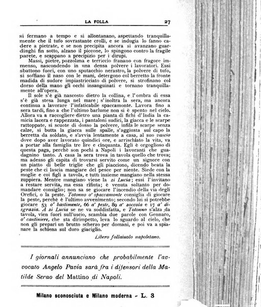 La folla periodico settimanale illustrato