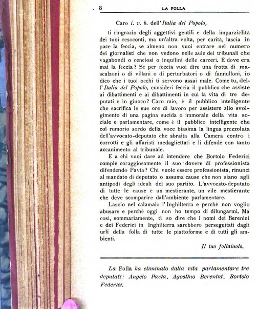 La folla periodico settimanale illustrato