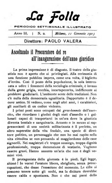 La folla periodico settimanale illustrato