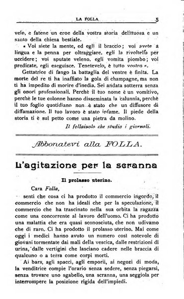 La folla periodico settimanale illustrato