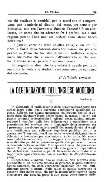 La folla periodico settimanale illustrato