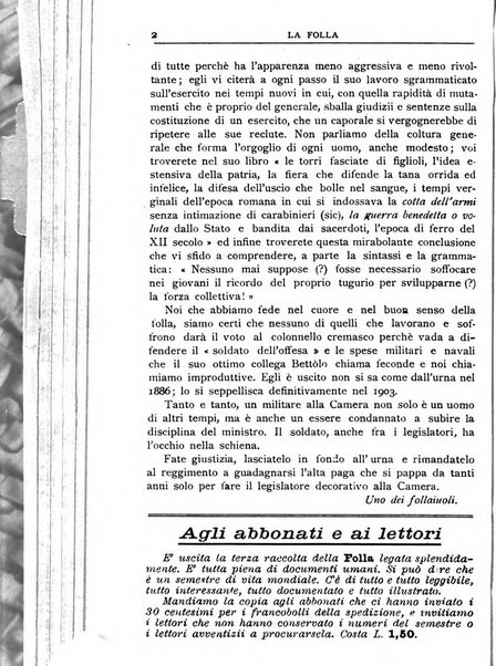 La folla periodico settimanale illustrato