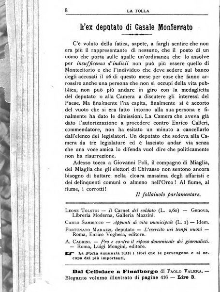 La folla periodico settimanale illustrato