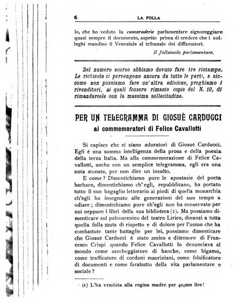 La folla periodico settimanale illustrato