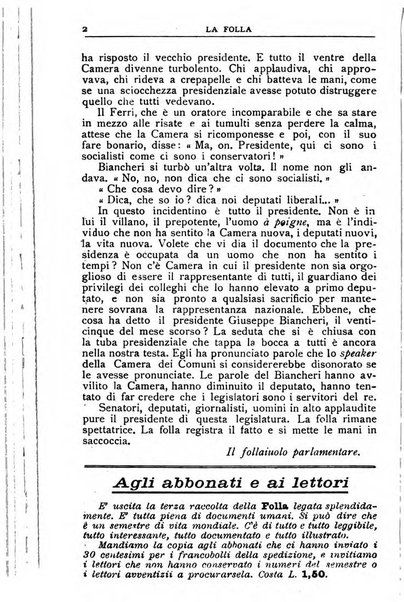 La folla periodico settimanale illustrato