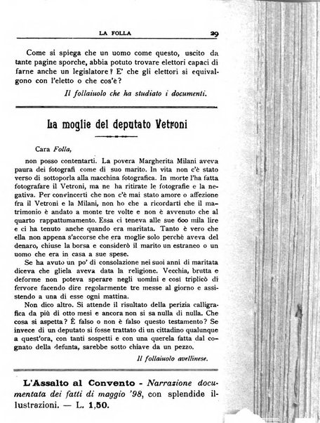 La folla periodico settimanale illustrato