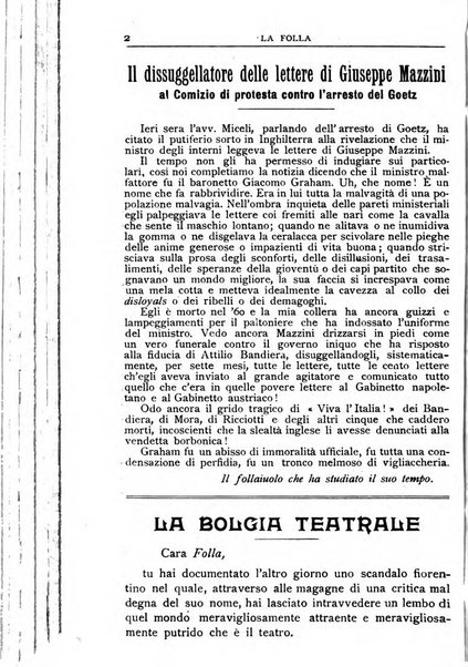 La folla periodico settimanale illustrato