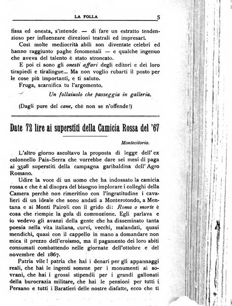 La folla periodico settimanale illustrato