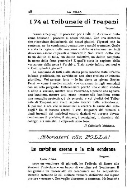 La folla periodico settimanale illustrato