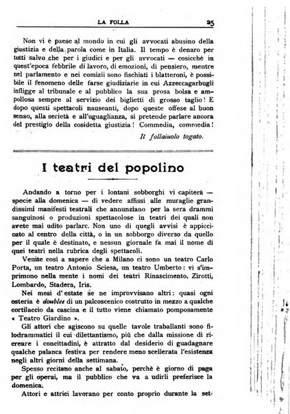 La folla periodico settimanale illustrato