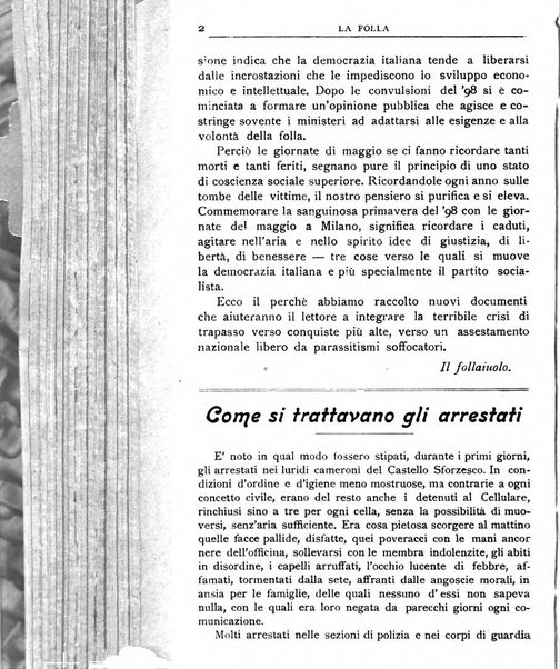 La folla periodico settimanale illustrato