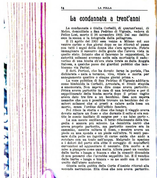 La folla periodico settimanale illustrato