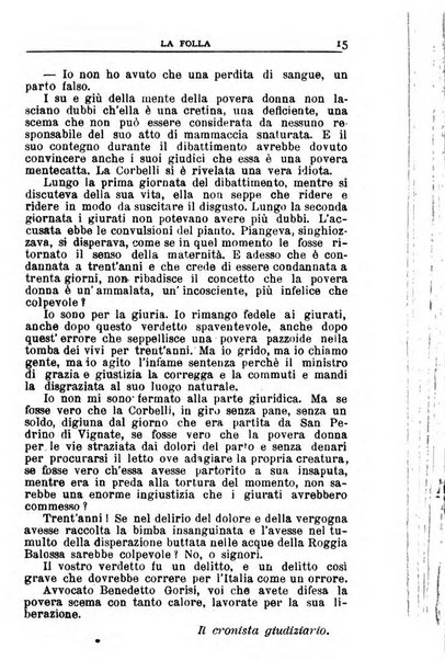 La folla periodico settimanale illustrato