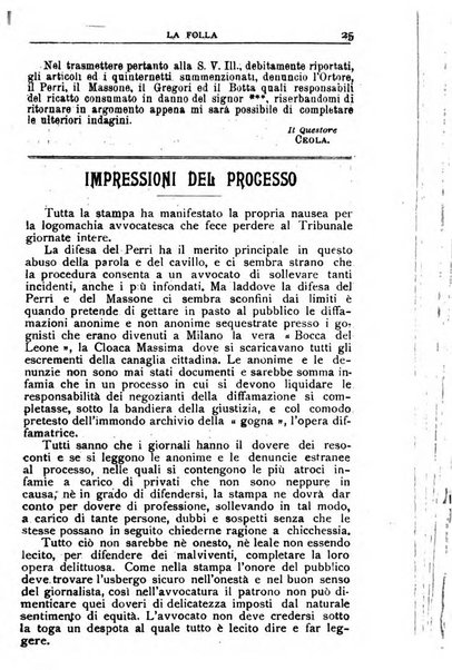 La folla periodico settimanale illustrato