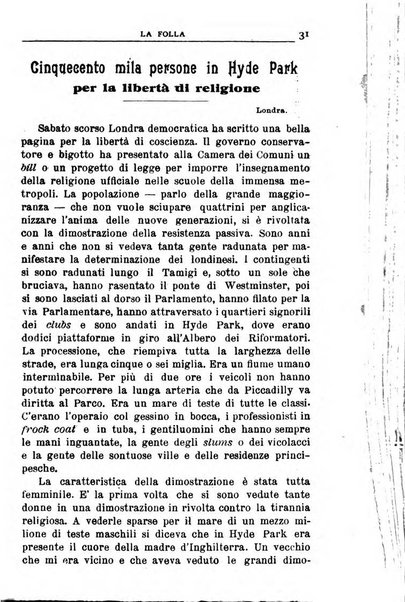 La folla periodico settimanale illustrato