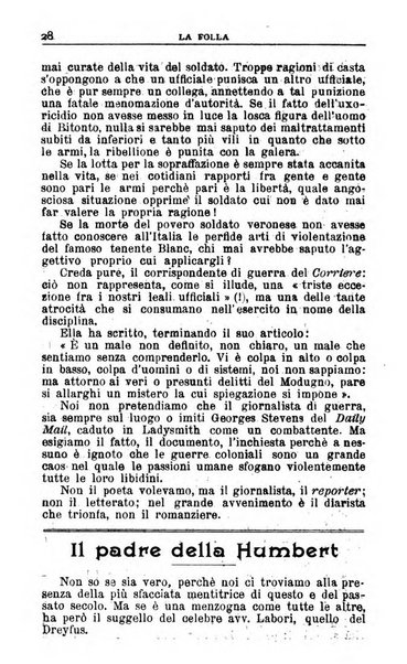 La folla periodico settimanale illustrato