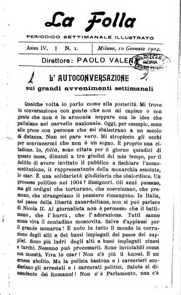 La folla periodico settimanale illustrato