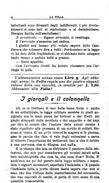 La folla periodico settimanale illustrato