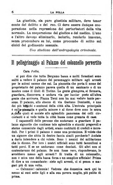 La folla periodico settimanale illustrato