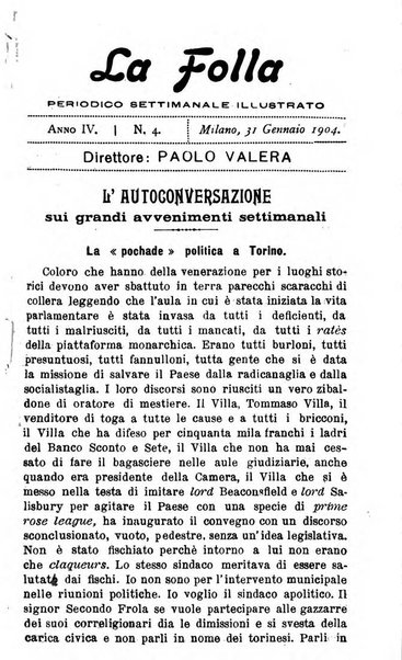 La folla periodico settimanale illustrato