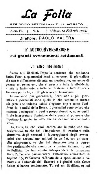 La folla periodico settimanale illustrato