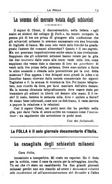 La folla periodico settimanale illustrato