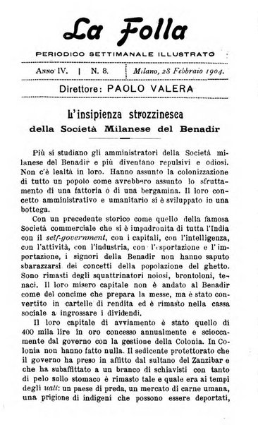 La folla periodico settimanale illustrato