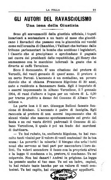 La folla periodico settimanale illustrato