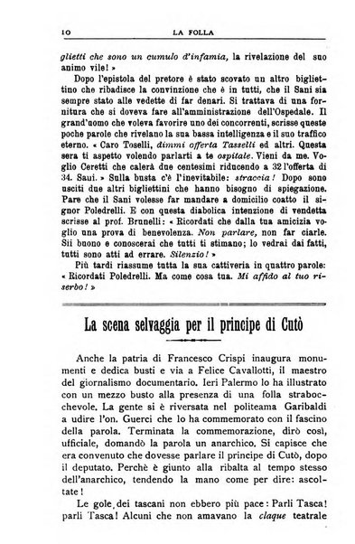 La folla periodico settimanale illustrato