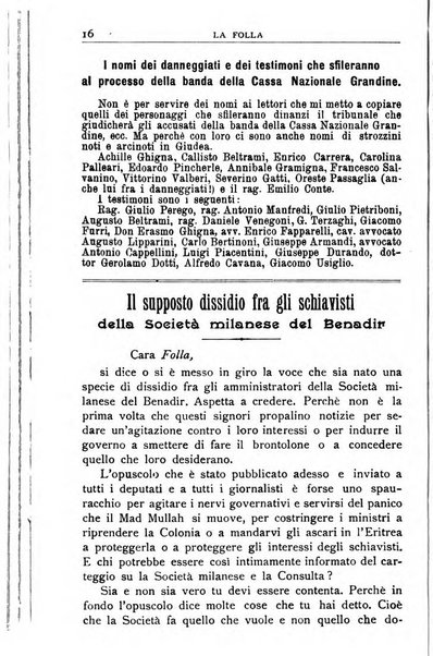 La folla periodico settimanale illustrato