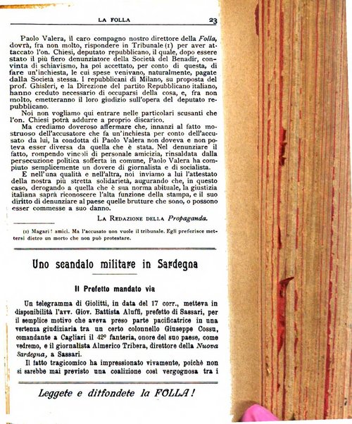 La folla periodico settimanale illustrato