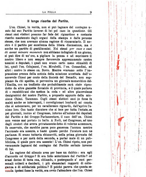 La folla periodico settimanale illustrato