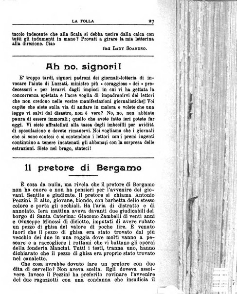 La folla periodico settimanale illustrato