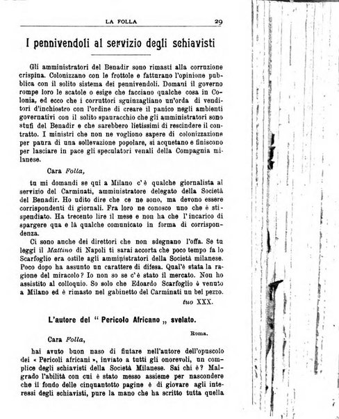 La folla periodico settimanale illustrato