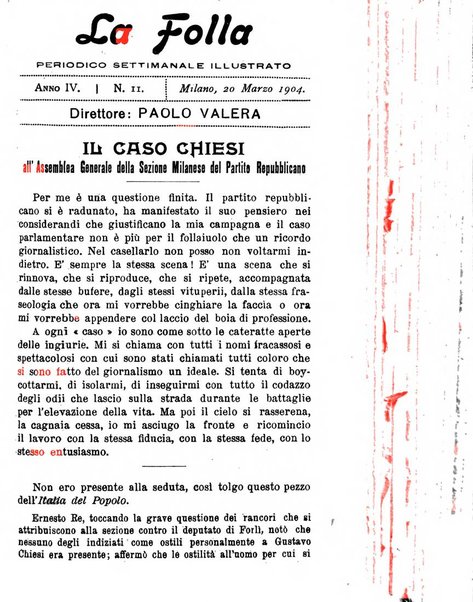 La folla periodico settimanale illustrato