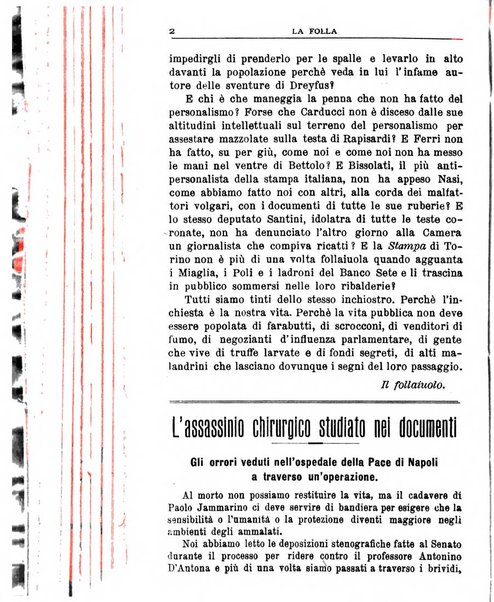 La folla periodico settimanale illustrato