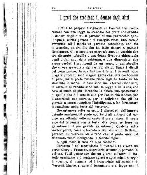 La folla periodico settimanale illustrato