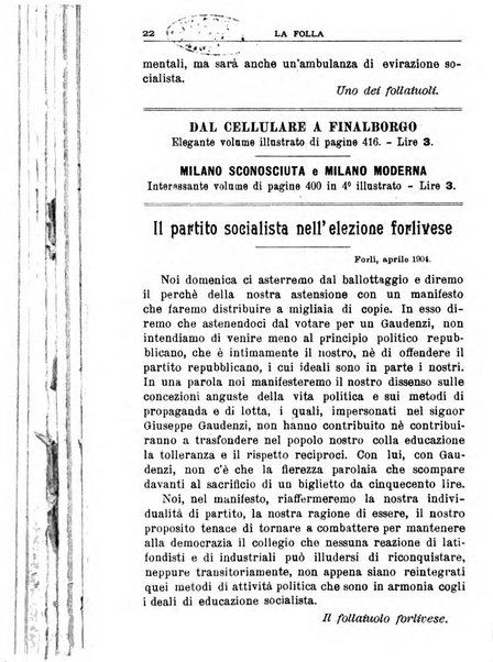 La folla periodico settimanale illustrato