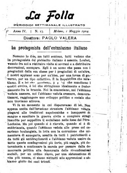 La folla periodico settimanale illustrato