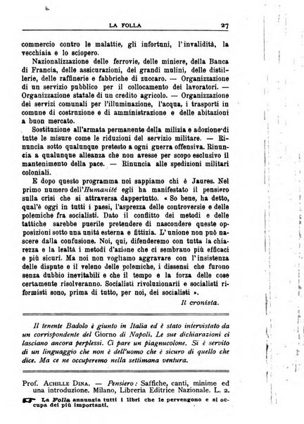 La folla periodico settimanale illustrato